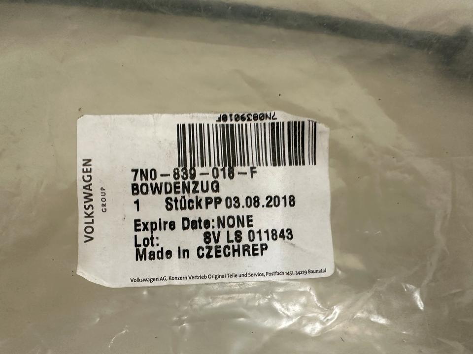 Original VW Sharan / Seat Alhambra Bowdenzug 7N0839018F (Neu)